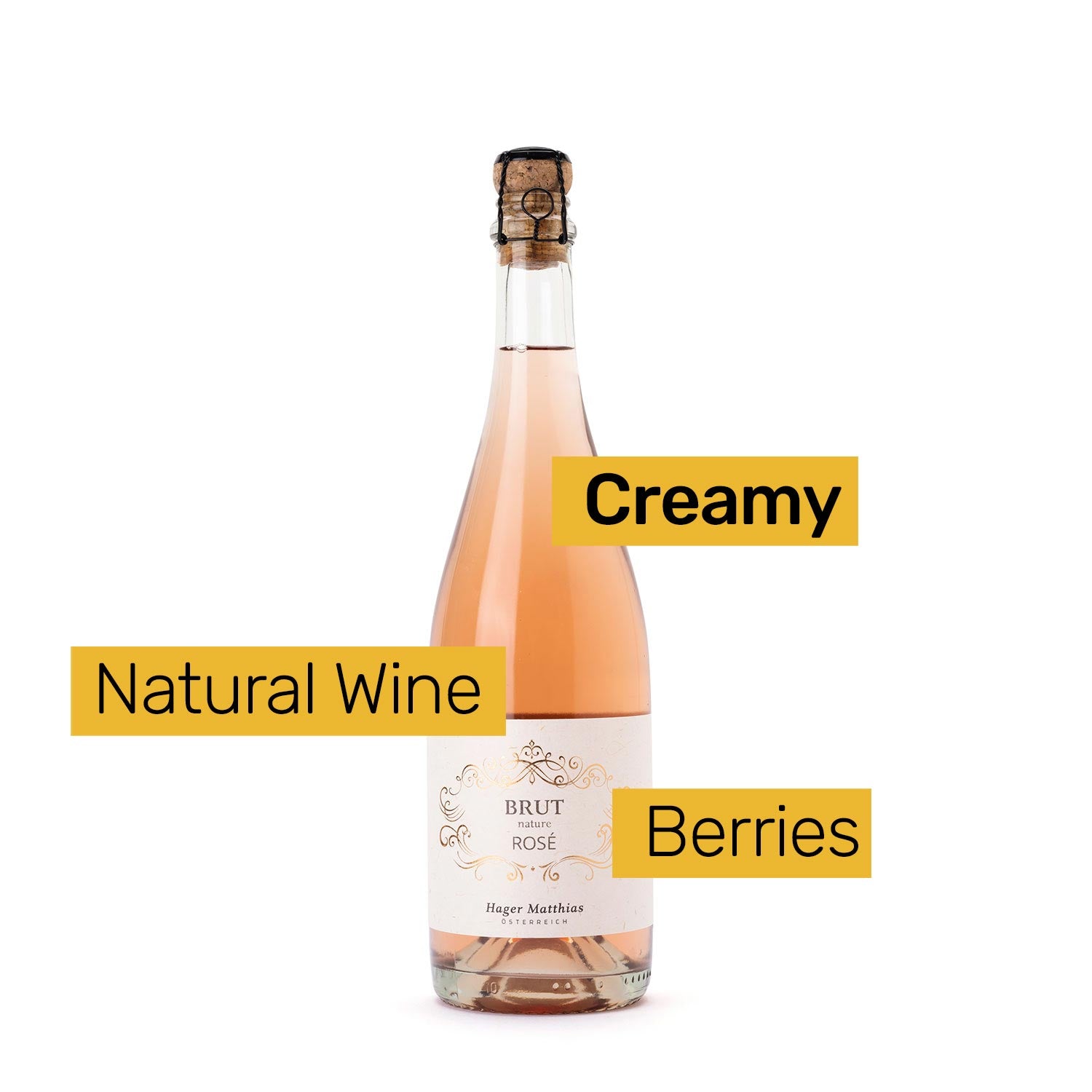 creamy natural sparkling wine 