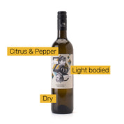 citrus & pepper light bodied dry white wine