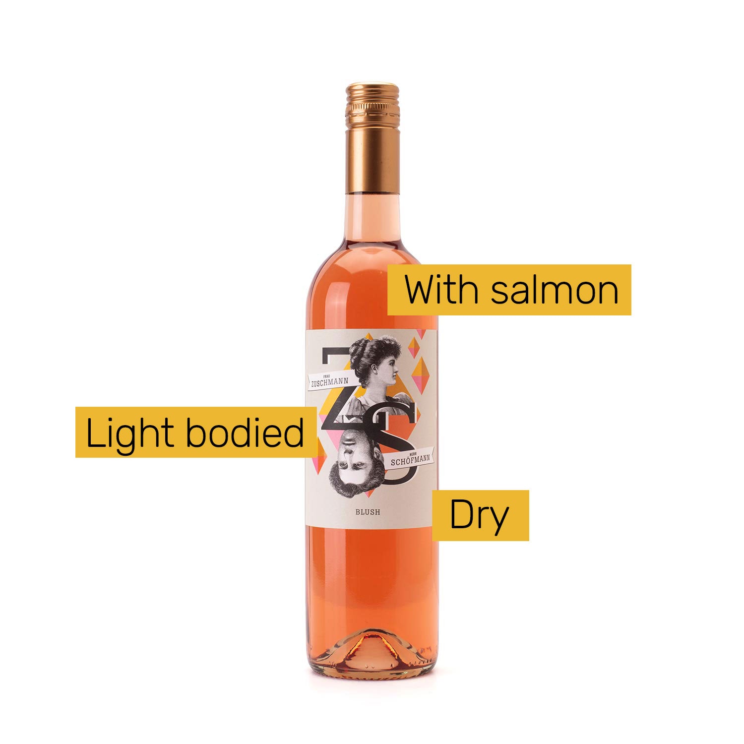 light bodied dry rose wine