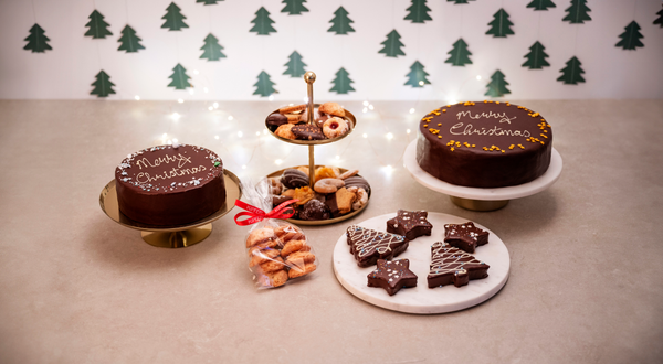 christmas, cake, stars, trees, icing, sweet, treats