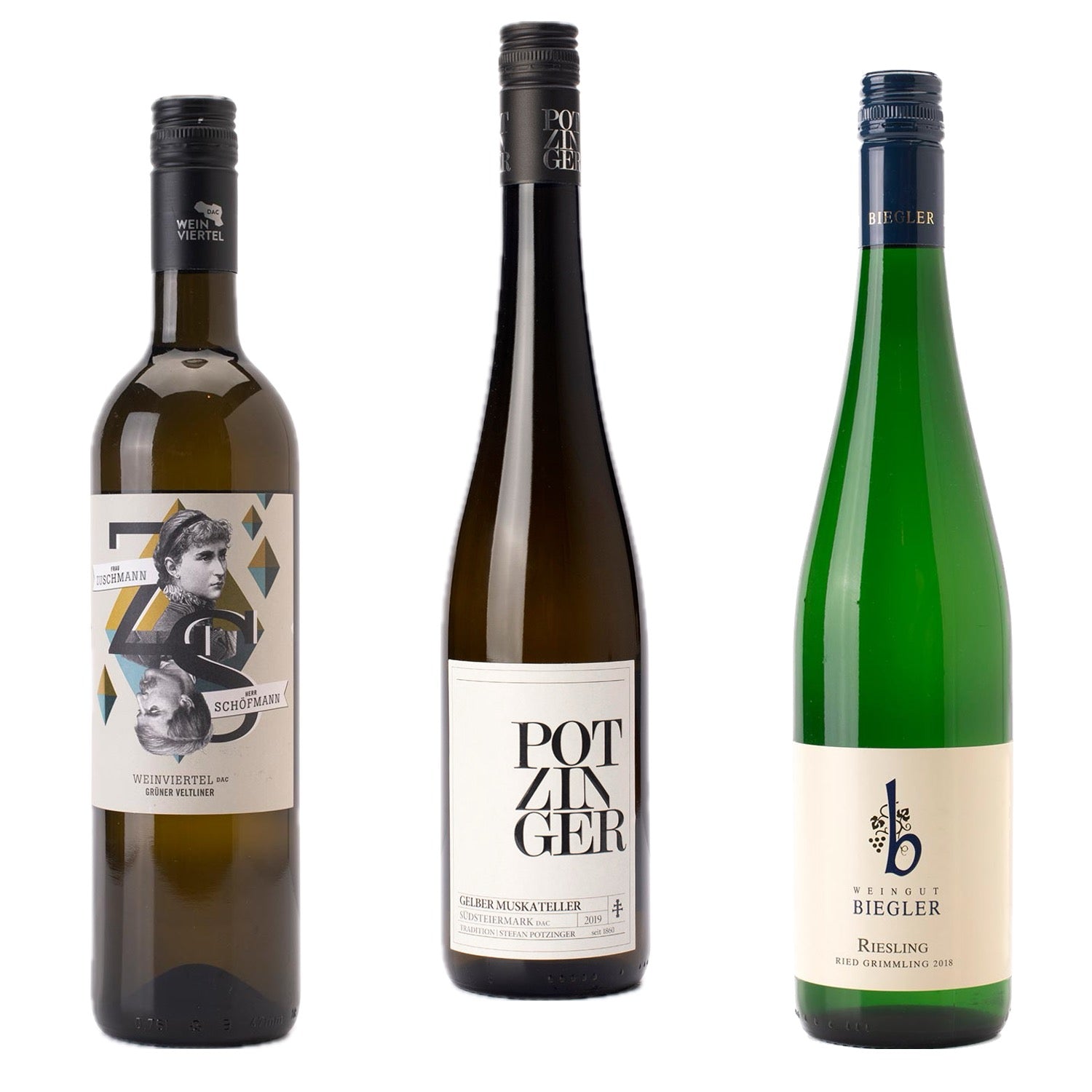 Austrian wine box three white wines selection premium Austrian wines