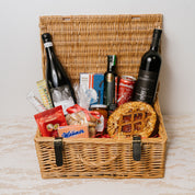 Austrian Excellence hamper detail showing Manner Schnitten, Almdudler and Helmut Sacher coffee