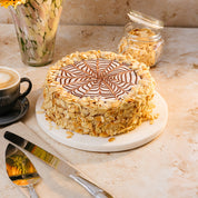 Esterhazy Torte With Coffee and decoration