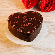 Heart-Shaped Sachertorte "I LOVE YOU"