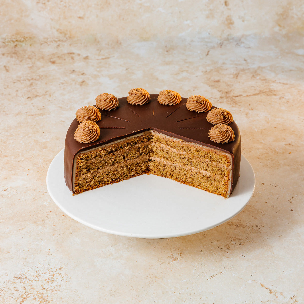 Sliced Chestnut Cake - Maronitorte