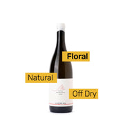 Floral natural off dry austrian white wine