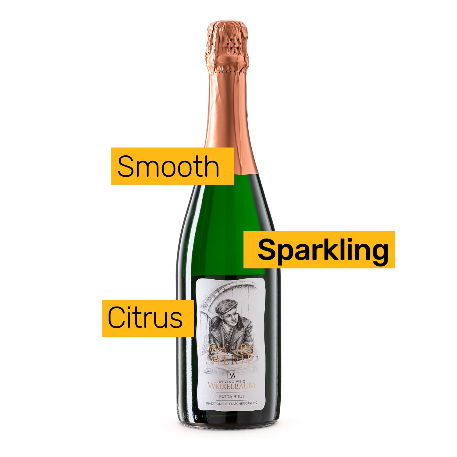 Sekt Weissburgunder Extrabrut, Weixelbaum, Austrian Sparkling Wine